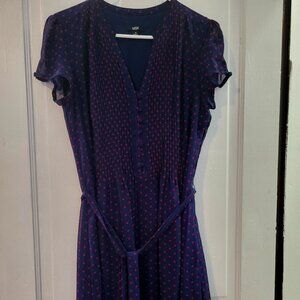 Navy Polkadot Dress Size 10